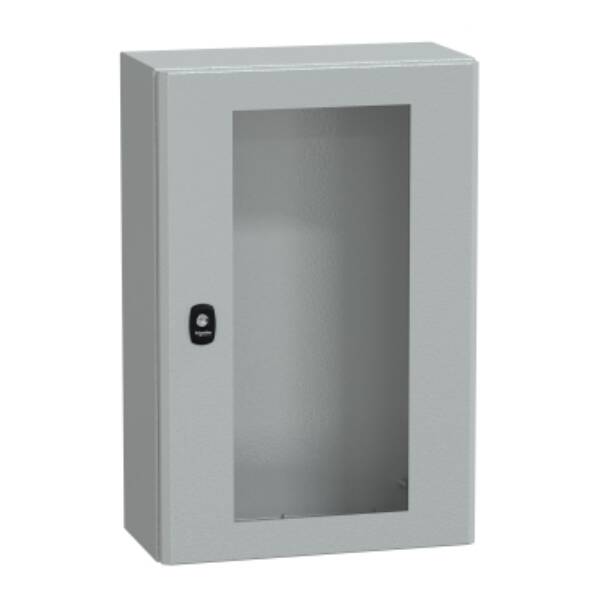 Spacial S3D tspt door w/o mount.plate H600xW400xD200.IP66 IK08 RAL7035. - Schneider Electric - NSYS3D6420T