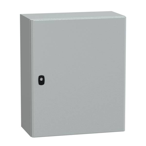 Spacial S3D plain door w/o mount.plate. H600xW500xD250.IP66 IK10 RAL7035. - Schneider Electric - NSYS3D6525