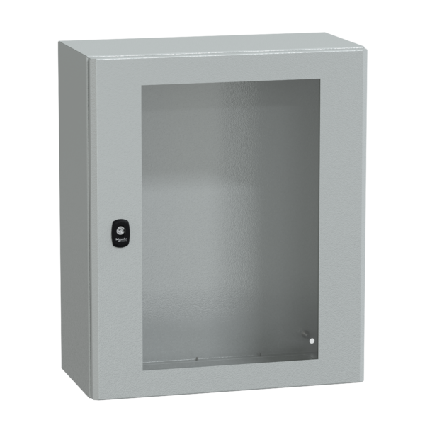 Spacial S3D tspt door w/o mount.plate H600xW500xD250.IP66 IK08 RAL7035. - Schneider Electric - NSYS3D6525T