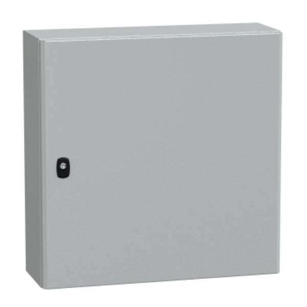 Spacial S3D plain door w/o mount.plate. H600xW600xD200.IP66 IK10 RAL7035. - Schneider Electric - NSYS3D6620