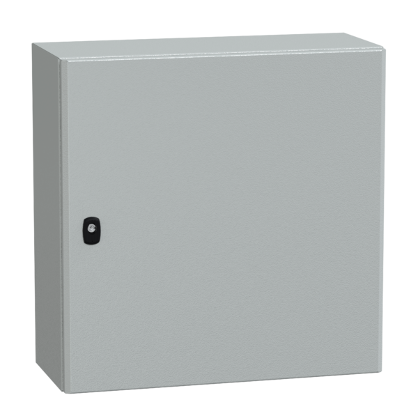 Spacial S3D plain door with mount.plate. H600xW600xD250.IP66 IK10 RAL7035. - Schneider Electric - NSYS3D6625P