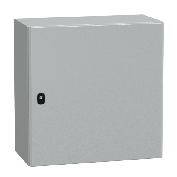 Spacial S3D plain door with mount.plate. H600xW600xD300.IP66 IK10 RAL7035. - Schneider Electric - NSYS3D6630P