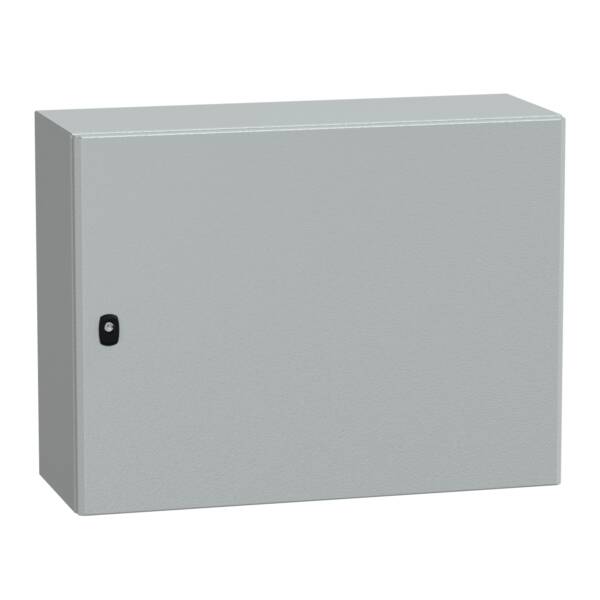 Spacial S3D plain door with mount.plate. H600xW800xD300.IP66 IK10 RAL7035. - Schneider Electric - NSYS3D6830P