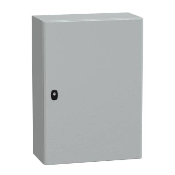 Spacial S3D plain door w/o mount.plate. H700xW500xD250.IP66 IK10 RAL7035. - Schneider Electric - NSYS3D7525