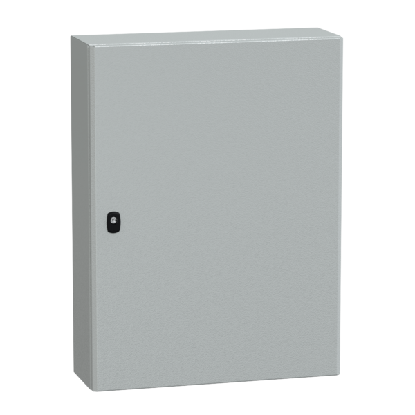 Spacial S3D plain door with mount.plate. H800xW600xD200.IP66 IK10 RAL7035. - Schneider Electric - NSYS3D8620P