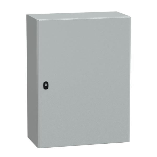 Spacial S3D plain door with mount.plate. H800xW600xD300.IP66 IK10 RAL7035. - Schneider Electric - NSYS3D8630P