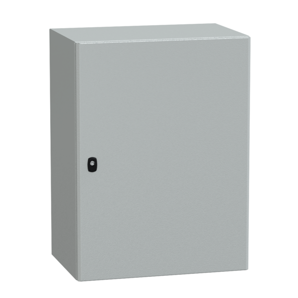 Spacial S3D plain door with mount.plate. H800xW600xD400.IP66 IK10 RAL7035. - Schneider Electric - NSYS3D8640P