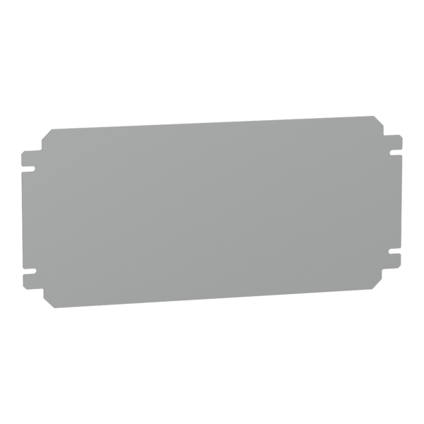 Plain mounting plate H200xW400mm made of galvanised sheet steel - Schneider Electric - NSYMM24SB