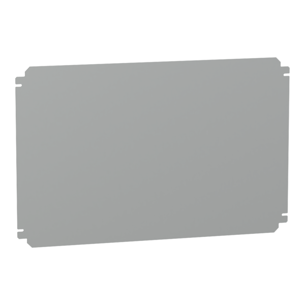 Plain mounting plate H400xW600mm made of galvanised sheet steel - Schneider Electric - NSYMM46SB