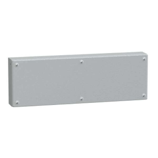 Metal industrial box plain door H200xW600xD80 IP66 IK10 RAL 7035 - Schneider Electric - NSYSBM20608