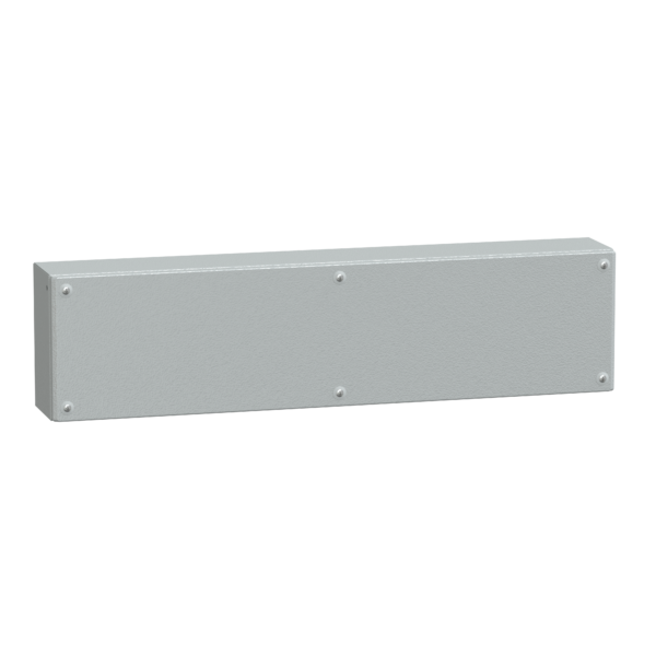 Metal industrial box plain door H200xW800xD120 IP66 IK10 RAL 7035 - Schneider Electric - NSYSBM208012