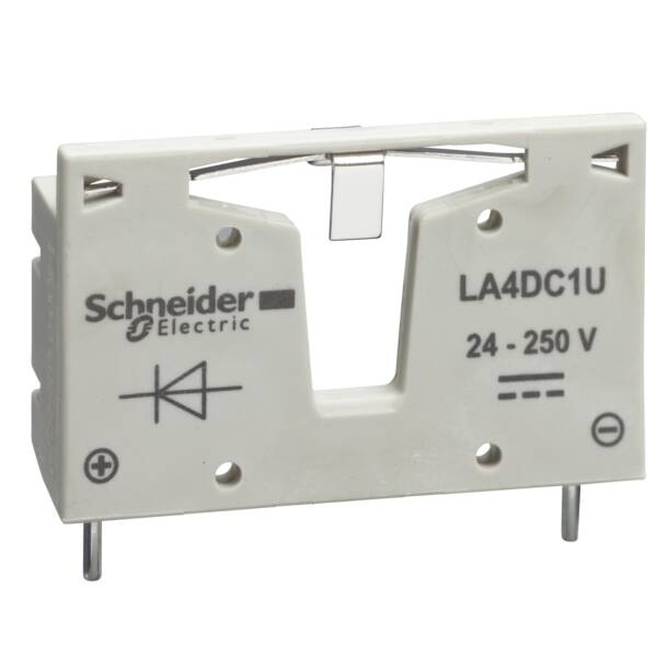 TeSys D - suppressor module - diodes - 12...250 V DC - Schneider Electric - LA4DC1U