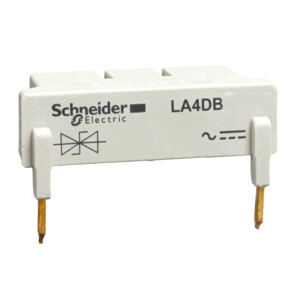 TeSys D - suppressor module - diodes - 24...250 V DC - Schneider Electric - LA4DC3U