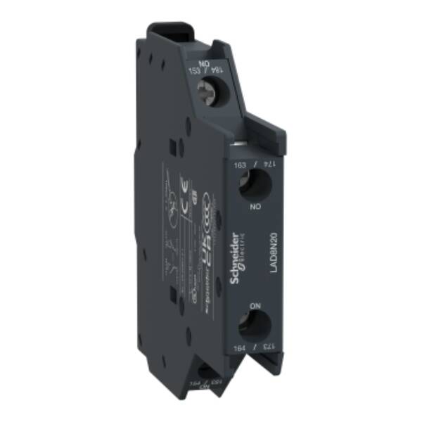 Auxiliary contact block, TeSys D, 2NO, side mounting, screw clamp terminals - Schneider Electric - LAD8N20