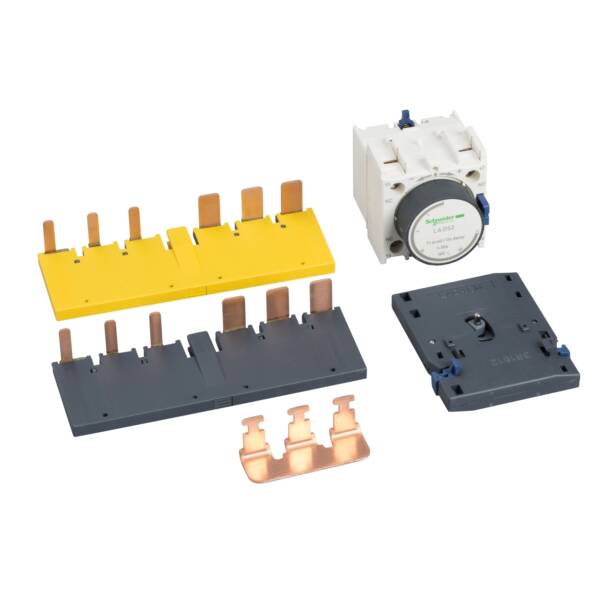 Kit for assembling star delta starters, for 3 x contactors LC1D40A-D80A, with time delay block - Schneider Electric - LAD9SD3