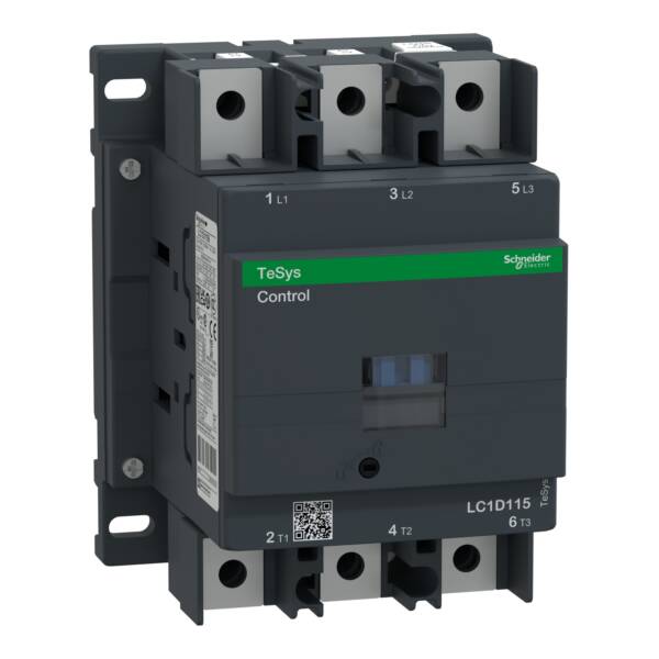 TeSys D contactor - 3P(3 NO) - AC-3 - <= 440 V 115 A - 24 V AC 50/60 Hz coil - Schneider Electric - LC1D1156B7