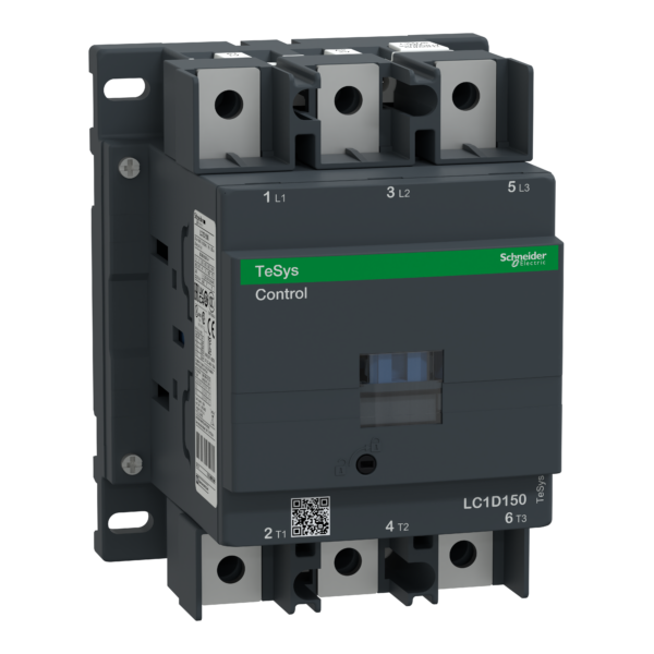 TeSys D contactor - 3P(3 NO) - AC-3 - <= 440 V 150 A - 48 V AC 50/60 Hz coil - Schneider Electric - LC1D1506E7