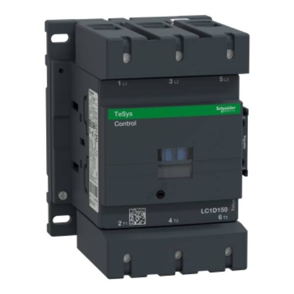 TeSys D contactor - 3P(3 NO) - AC-3 - <= 440 V 150 A - 120 V AC 50/60 Hz coil - Schneider Electric - LC1D150G7