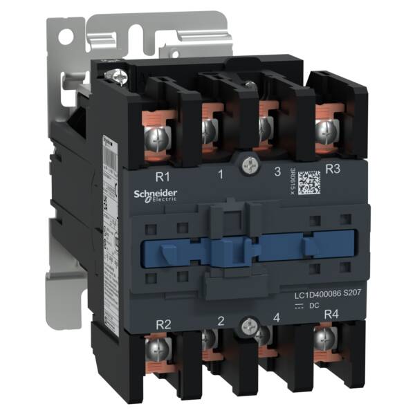 TeSys D contactor S207 - 4P (2NO+2NC) AC-1 60A <=440V - coil 72V DC wide - Schneider Electric - LC1D400086SWS207