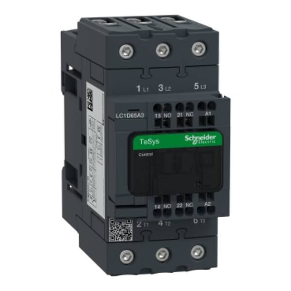 TeSys D contactor - 3P(3 NO) - AC-3 - <= 440 V 65 A - 24 V AC 50/60 Hz coil - Schneider Electric - LC1D65A3B7