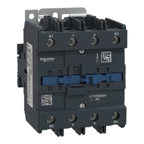 TeSys D contactor - 4P(4 NO) - AC-1 - <= 440 V 125 A - 110 V AC 50/60 Hz coil - Schneider Electric - LC1D80004F7