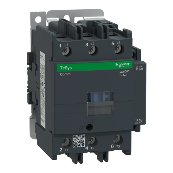 TeSys D contactor 3P 80A AC-3 <= 440V - aux 1NO+1NC - coil 48V 50Hz - Schneider Electric - LC1D80E5