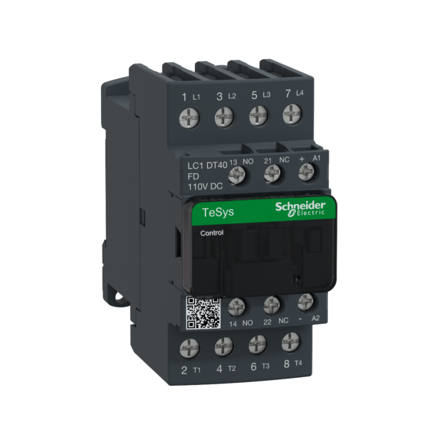 TeSys D contactor - 4P(4 NO) - AC-1 - <= 440 V 40 A - 110 V DC standard coil - Schneider Electric - LC1DT40FD