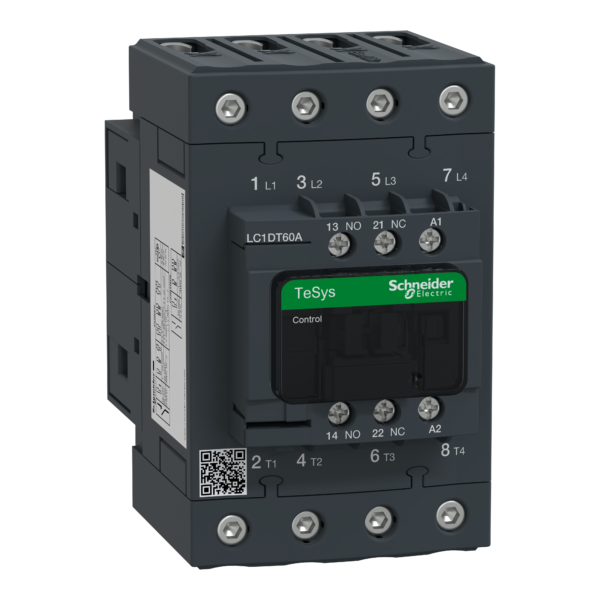 TeSys D contactor - 4P(4 NO) - AC-1 - <= 440 V 60 A - 48 V AC 50/60 Hz coil - Schneider Electric - LC1DT60AE7