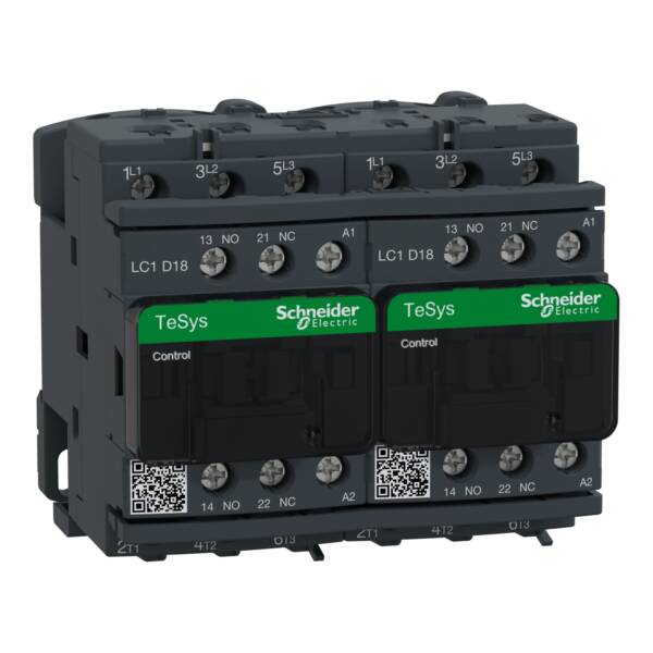 REVERSING CONTACTOR 575VAC 18A IEC - Schneider Electric - LC2D18B7