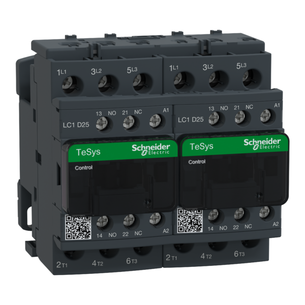 REVERSING CONTACTOR 575VAC 25A IEC - Schneider Electric - LC2D25F7