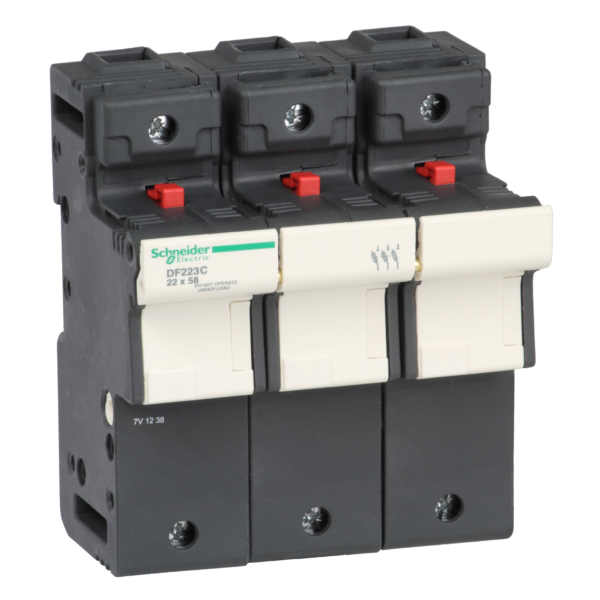 Fuse carrier TeSys DF, 3P 125A, fuse size 22x58 mm - Schneider Electric - DF223C