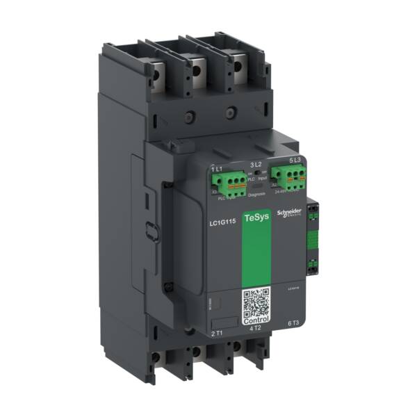 High power contactor, TeSys Giga, 3 pole (3NO), AC-3 <=440V 185A, advanced version, 48…130V wide band AC/DC coil - Schneider Electric - LC1G185EHEA