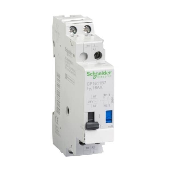 TeSys GF - impulse relay - 16 A - 1 NO + 1 NC - 24 V AC 50/60 Hz coil - Schneider Electric - GF1611B7