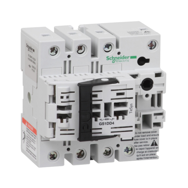 TeSys GS - switch-disconnector-fuse - 3 P + N - 32 A - NFC 10 x 38 mm - Schneider Electric - GS1DD4