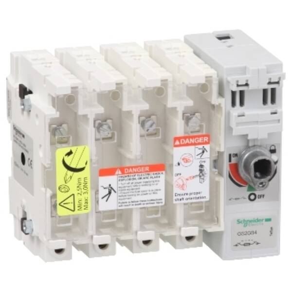 TeSys GS - switch-disconnector-fuse - 4 P - 63A - BS A2, A3 - Schneider Electric - GS2GB4