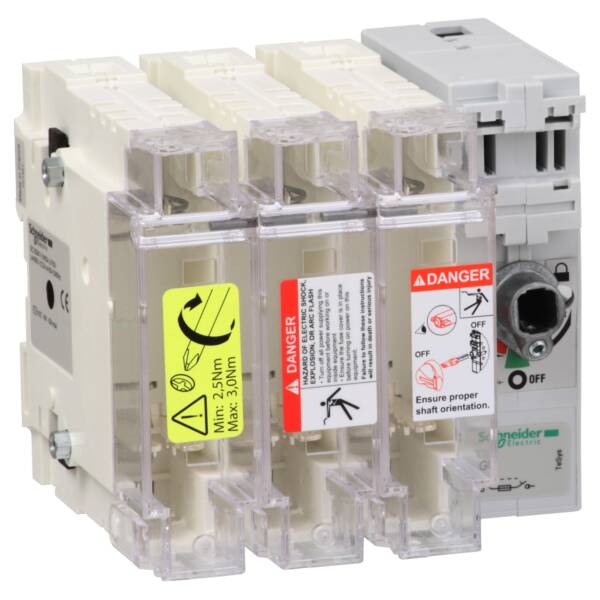 TeSys GS - switch-disconnector-fuse - 3 P - 100A - NFC 22 x 58 mm - Schneider Electric - GS2J3