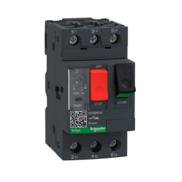 Motor circuit breaker, TeSys GV2, 3P, 0.63-1 A, thermal magnetic, screw clamp terminals, TQ 24 units - Schneider Electric - GV2ME05TQ