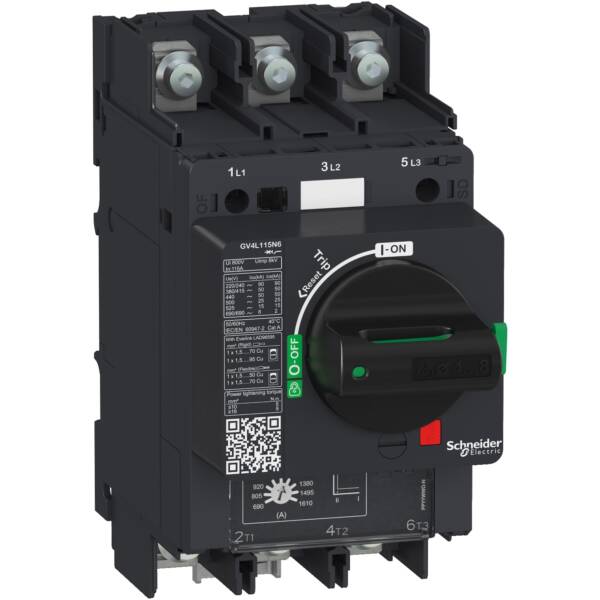 TeSys GV4 - magnetic circuit breaker - 2A 3P - with compression lug - Schneider Electric - GV4L02N6