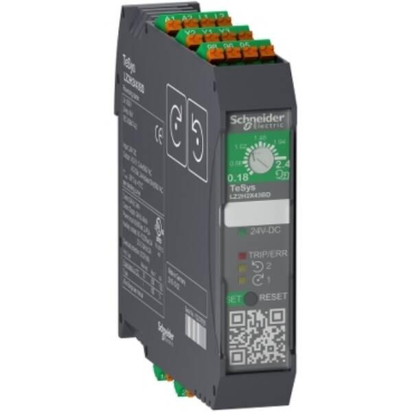 Reversing Starter TeSys H 3kW-400V control 24VDC Spring - Schneider Electric - LZ2H6X53BD