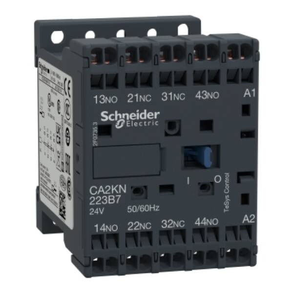 TeSys K control relay - 2 NO + 2 NC - <= 690 V - 24 V AC coil - Schneider Electric - CA2KN223B7