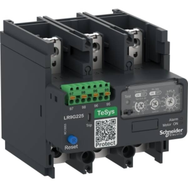 Electronic thermal overload relay, TeSys Giga, 57…225 A, class 5E…30E, push-in control connection - Schneider Electric - LR9G225