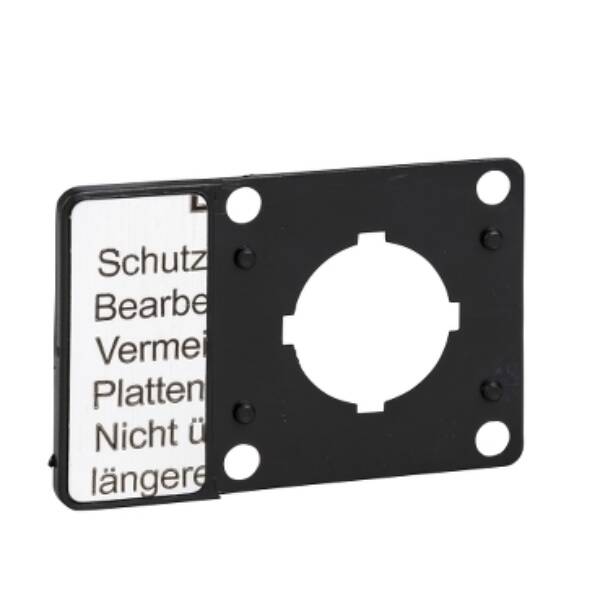 legend holder with blank legend plate - for front plate 45 x 45 mm - Schneider Electric - KZ13