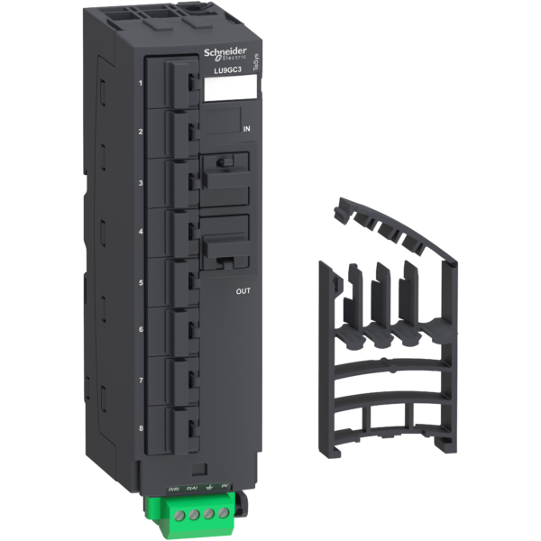 Modbus splitter block - 10 RJ45 and 1 screw terminal block - Schneider Electric - LU9GC3