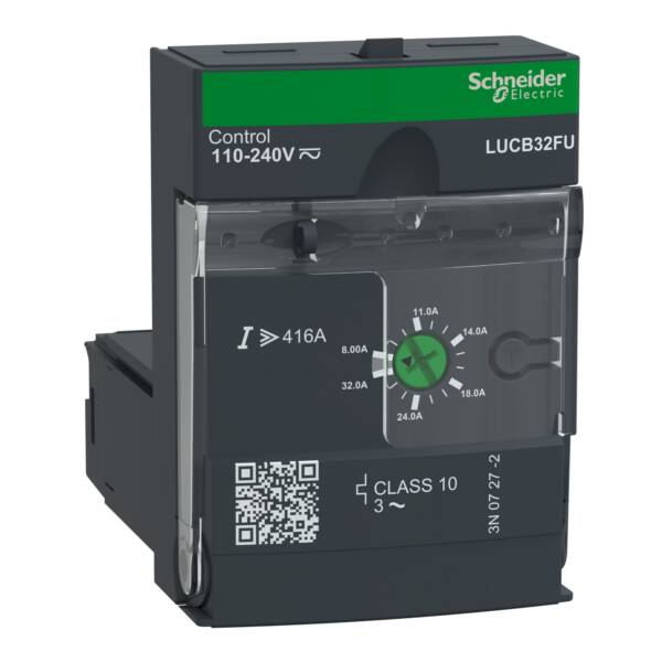 Advanced control unit, TeSys U, 8-32A, 3P motors, protection & diagnostic, class 10, coil 110-240V AC/DC - Schneider Electric - LUCB32FU