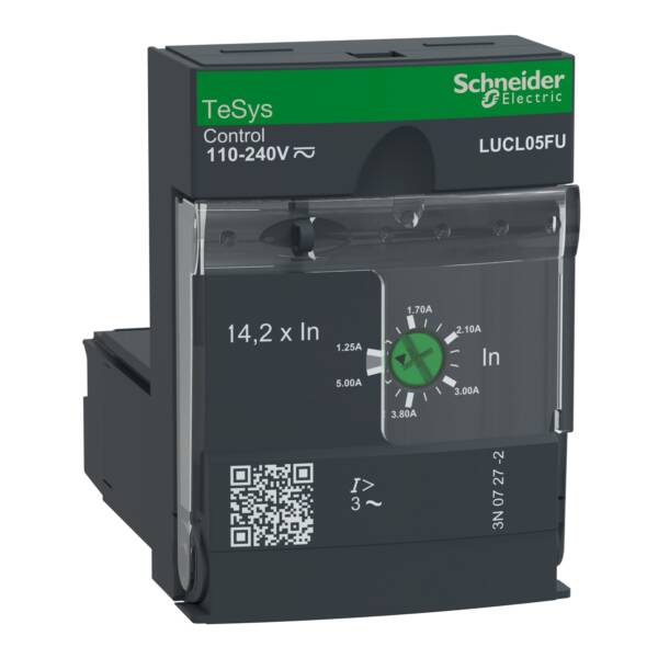 Standard control unit, TeSys U, 1.25-5A, 3P motors, magnetic protection, coil 110-240V AC/DC - Schneider Electric - LUCL05FU