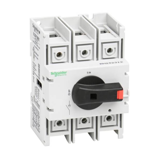 Disconnect switch, TeSys VLS, body switch, 100A, 50HP at 480VAC, UL98, three phase, 50kA SCCR, size 2, DIN rail mount - Schneider Electric - VLS3P100R2