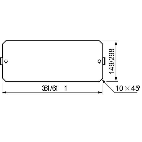 Mount plate galvanised steel for DLP height=2raws in PLAenclosure W500mm - Schneider Electric - NSYPMP7502DLP