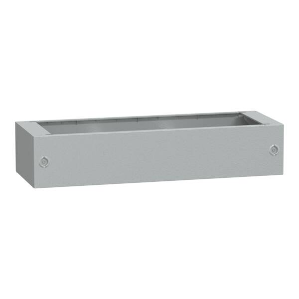 Polyester glassreinf. plinth for encl. PLA(T)104 front opening IP44-IK10 RAL7035 - Schneider Electric - NSYZA2104G