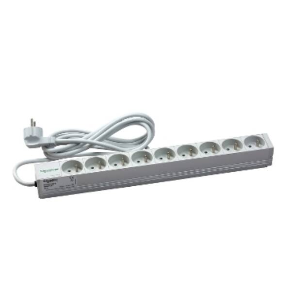 Actassi - 1U power distribution rail - 3 sockets 10P VDE - Schneider Electric - NSYAPU10S3