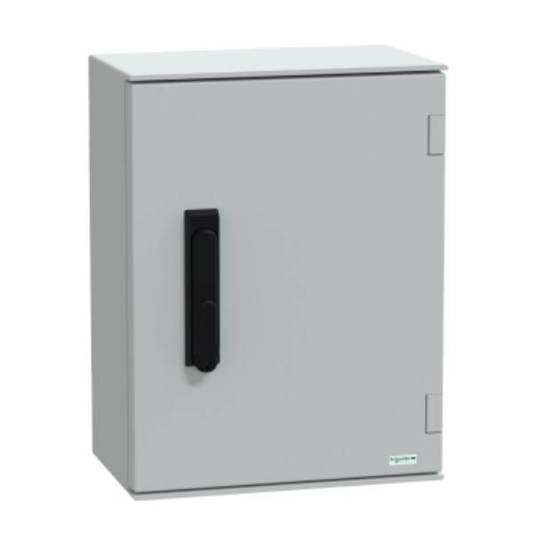 wall-mounting enclosure polyester monobloc IP66 H430xW330xD200mm 3points lock - Schneider Electric - NSYPLM43VG